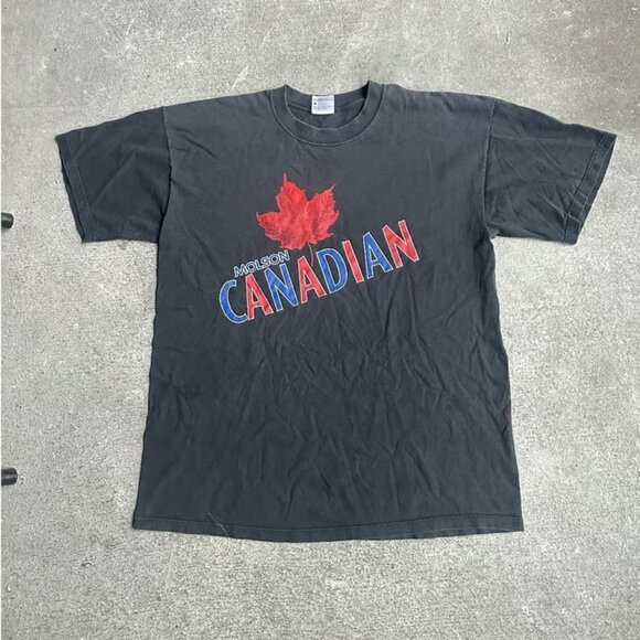 Other - Vintage Molson Canadian Maple Leaf Men’s XL Black Beer T Shirt
